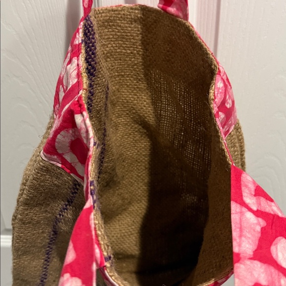 Stylish Pink and Tan Tote Bag - Picture 4 of 4